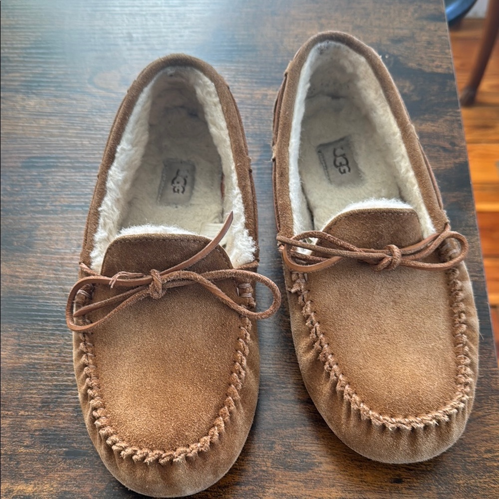 UGG Brown Suede Moccasin Slippers